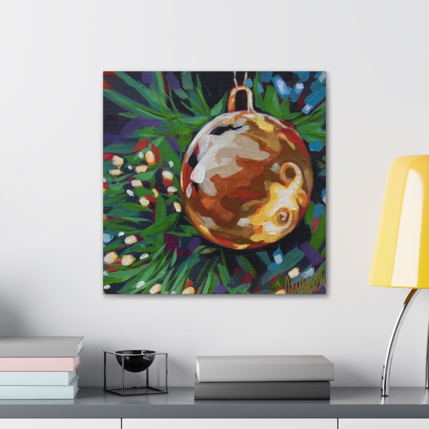 Holiday Gold Ornament-Canvas Gallery Wraps