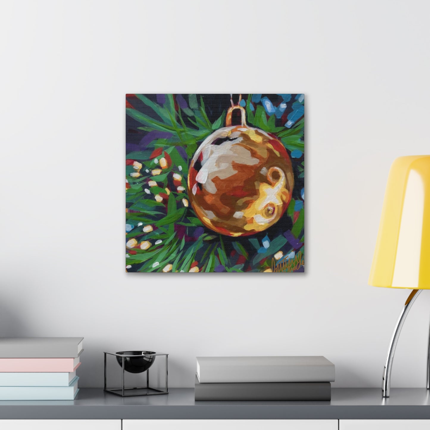 Holiday Gold Ornament-Canvas Gallery Wraps