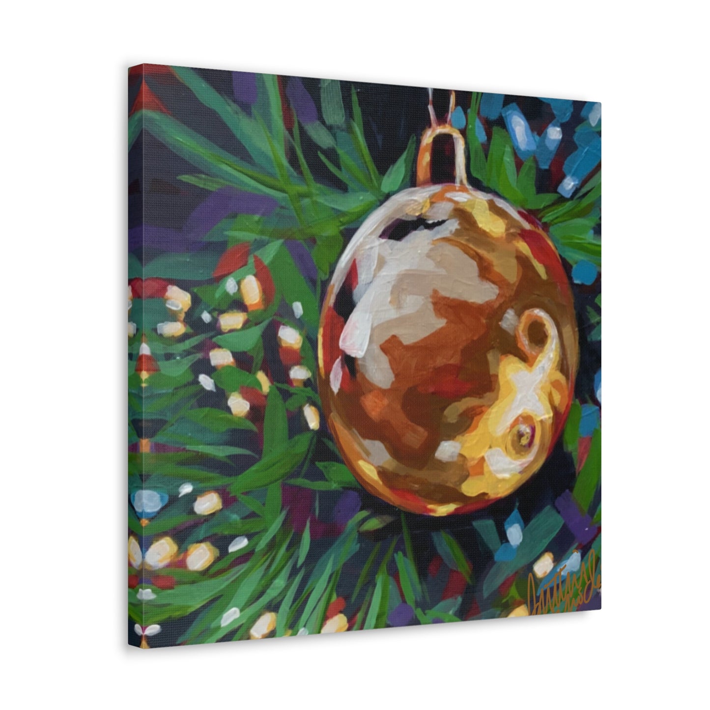 Holiday Gold Ornament-Canvas Gallery Wraps