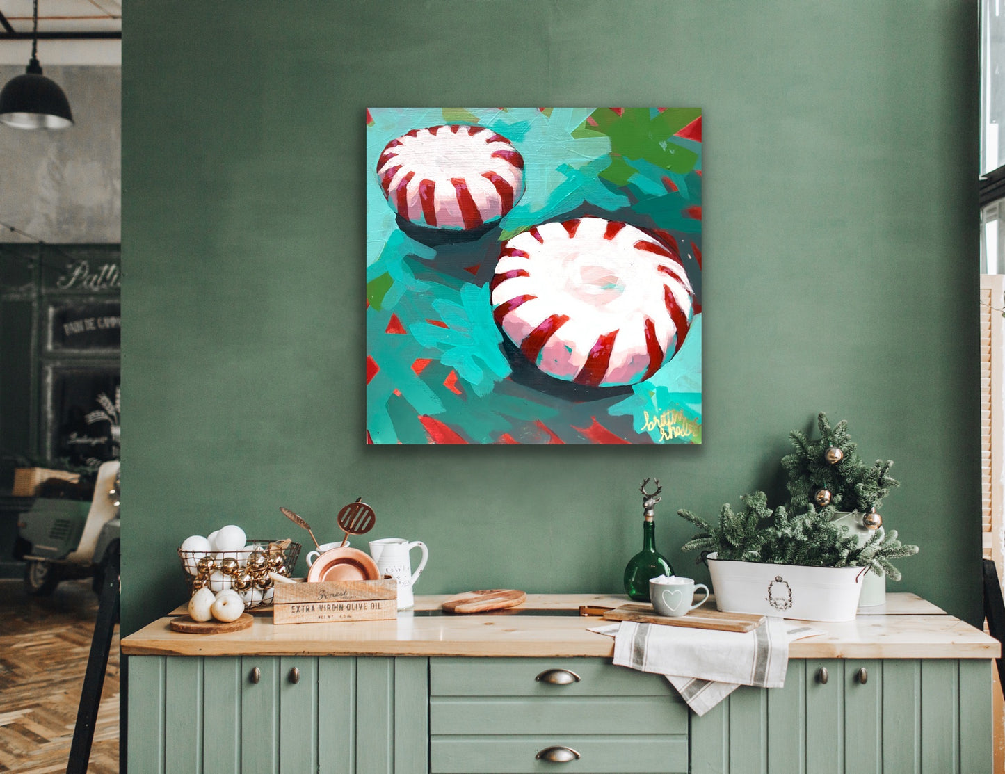 Peppermints Painting