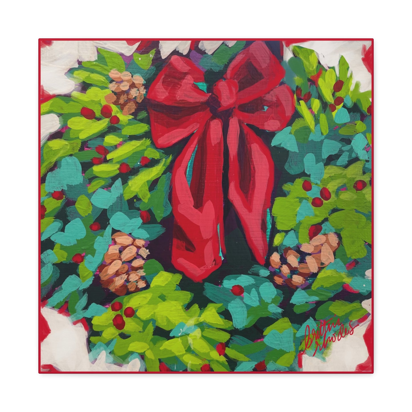 Holiday Wreath- Canvas Gallery Wraps