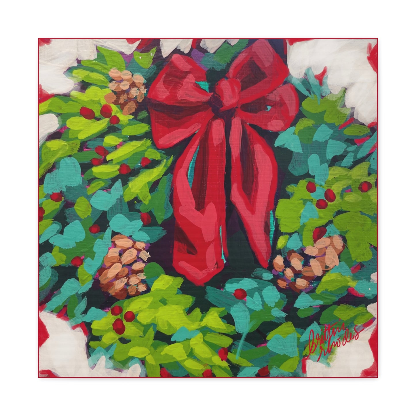 Holiday Wreath- Canvas Gallery Wraps