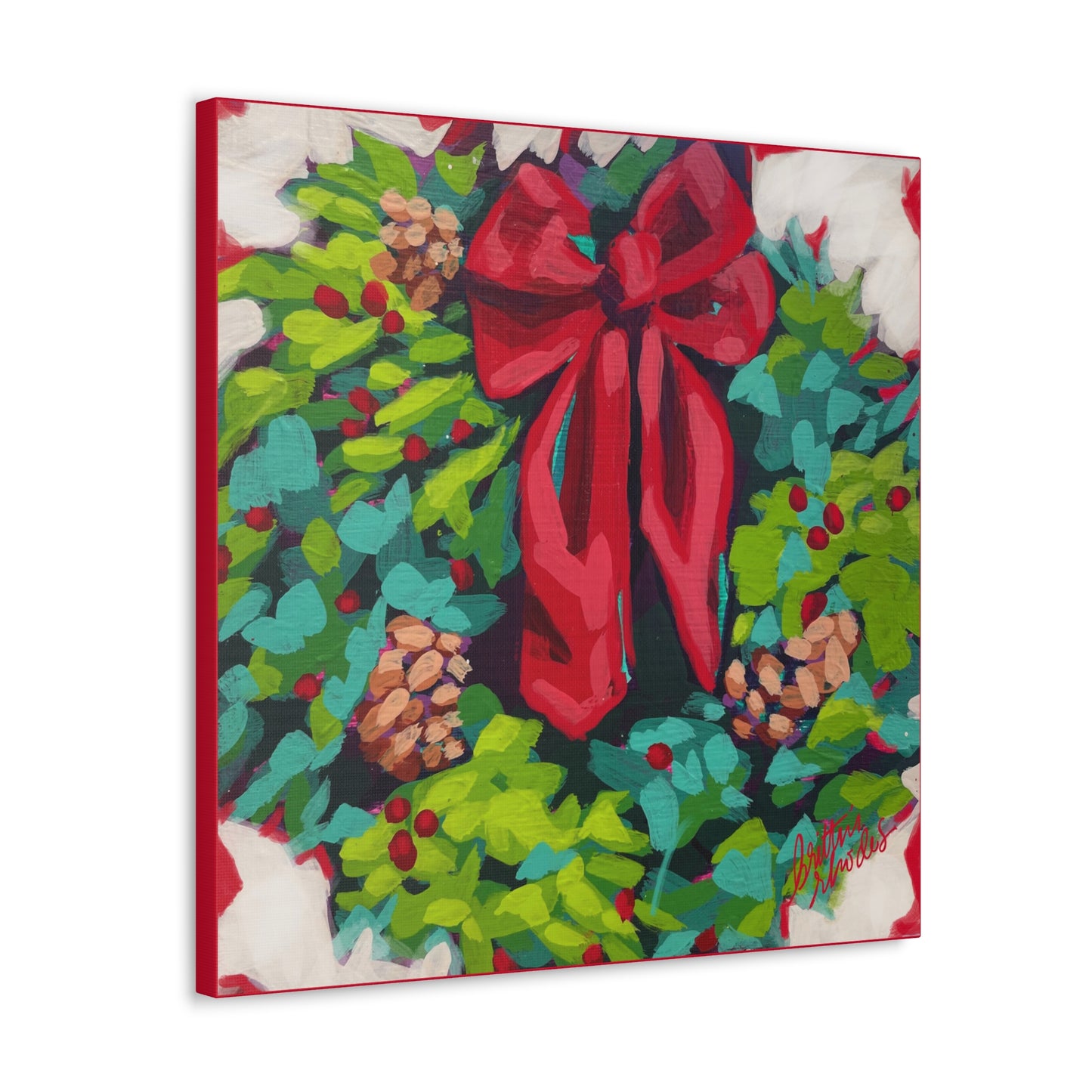 Holiday Wreath- Canvas Gallery Wraps