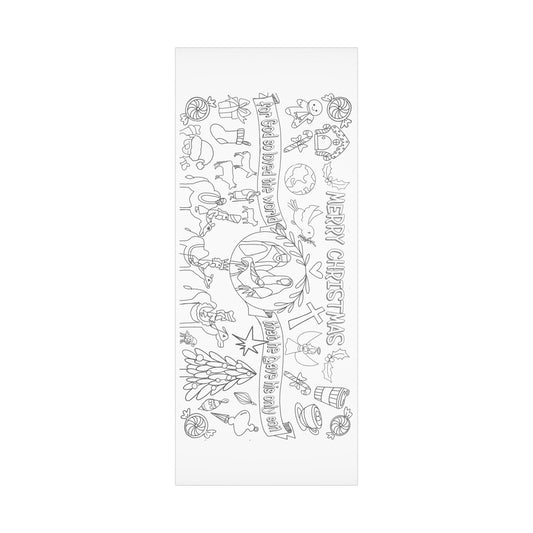 Christmas Coloring Tablecloth/Poster - Gift Wrap Papers