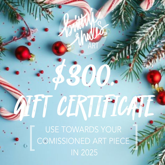 $300 Gift Certificate - 2025 Comission