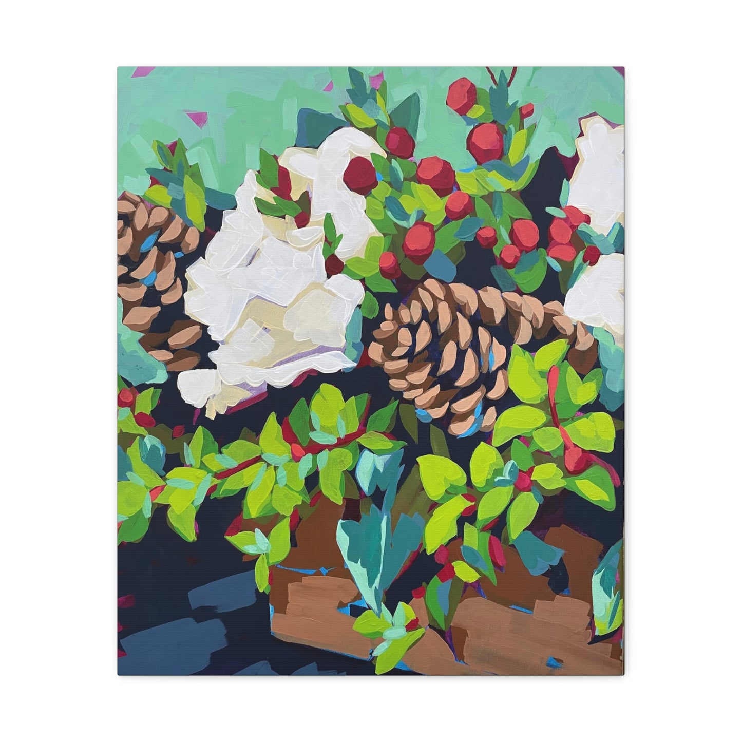 Holiday Floral- Canvas Gallery Wrap Print