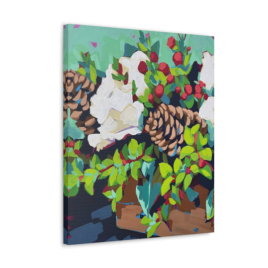 Holiday Floral- Canvas Gallery Wrap Print