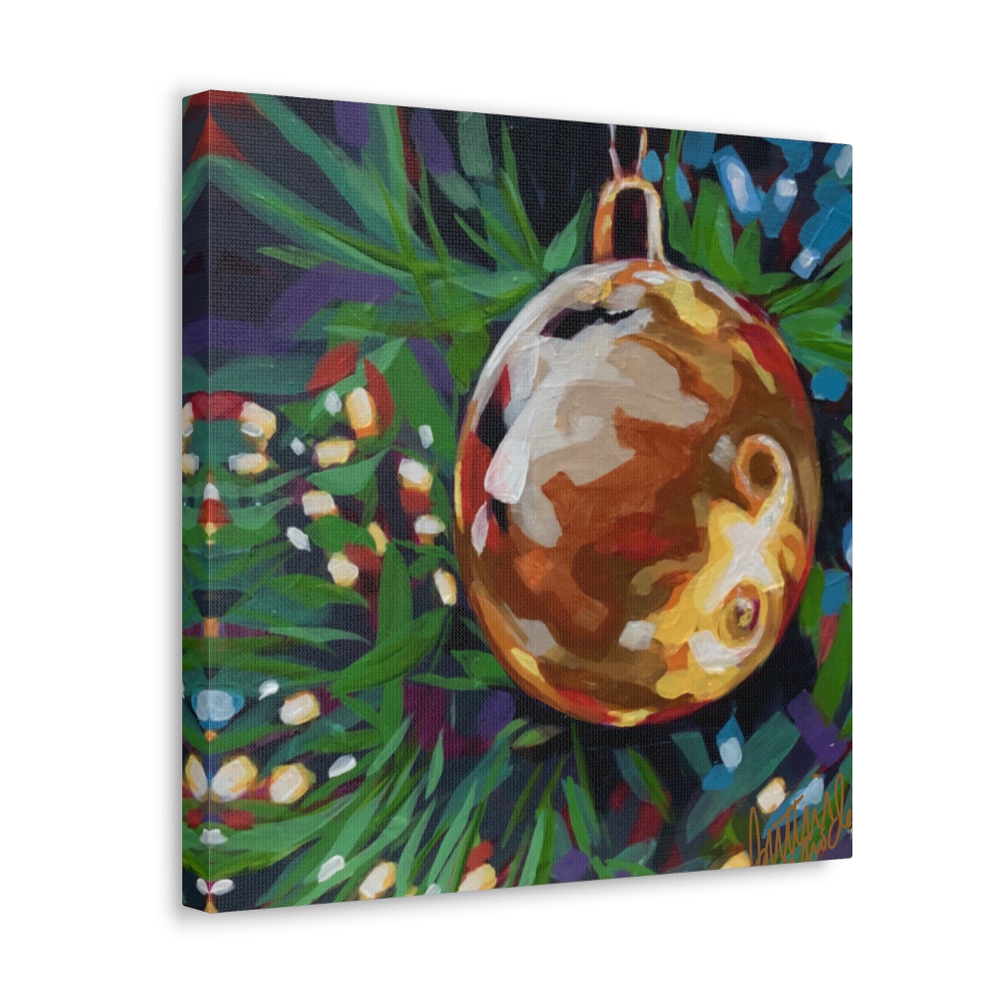 Holiday Gold Ornament-Canvas Gallery Wraps