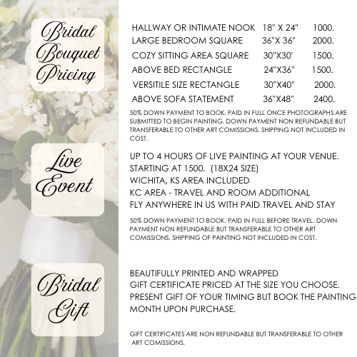 Wedding Floral Painting Pricing Sheet