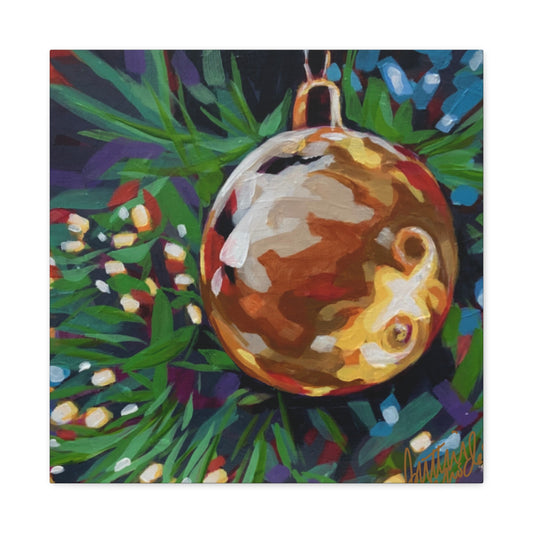 Holiday Gold Ornament-Canvas Gallery Wraps