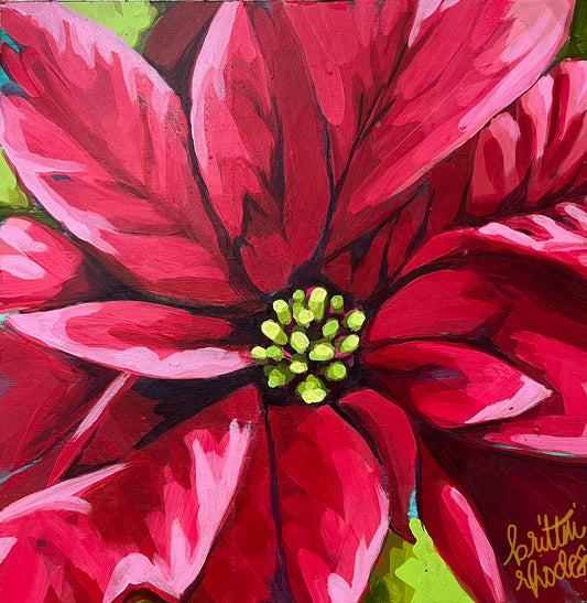 Poinsettia Painting